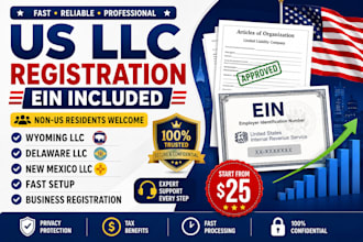 do US llc registration, llc formation and ein for non US residents