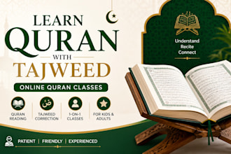 teach quran with tajweed to kids and adults