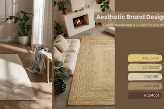 design aesthetic faceless content and moodboards
