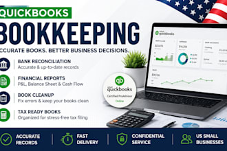 do quickbooks bookkeeping, cleanup, reconciliation and financial reporting