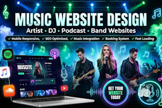 music website artist website dj website podcast website musician band website