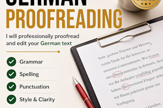 proofread and edit your german text professionally