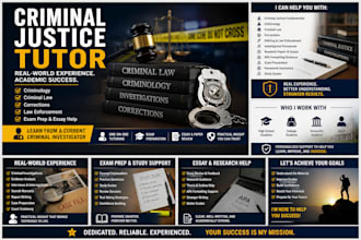 tutor criminal justice, criminology and law enforcement students