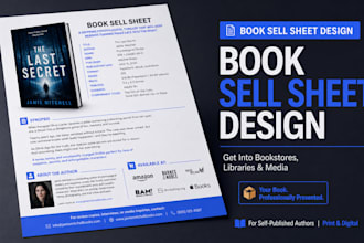 design book sell sheet and author one pager