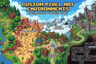 create retro pixel art backgrounds tilesets and game environments