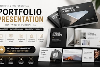 design portfolio presentation for architect interior design real estate projects