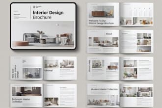 design interior product catalog, portfolio, lookbook and presentation brochure