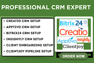 do bitrix24 creatio apptivo insightly client onboarding clientjoy pipeline setup