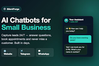 build an ai chatbot for your small business website or telegram
