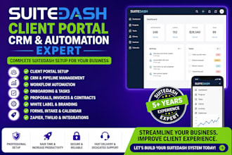 build your suitedash client portal onboarding crm and project management system