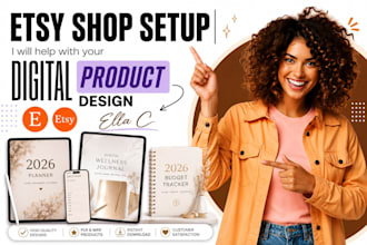 setup etsy shop etsy digital product etsy seo listing etsy store setup