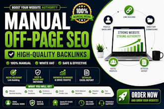 do manual off page SEO and build high quality backlinks