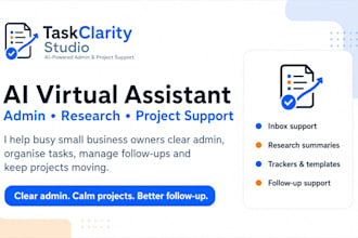 be your ai virtual assistant for admin and project support