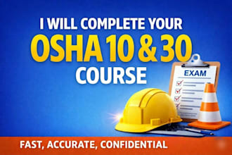 tutor in osha 10 30 hour courses