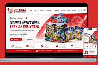 design pokemon website pokemon store pokemon shopify store trading card store