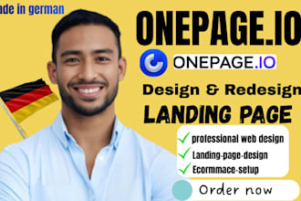 design onepage io german website or redesigns onepage sales funnel on onepage io