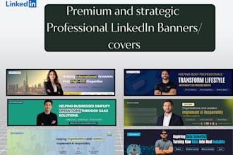 design premium and professional linkedin background banner