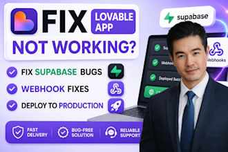 fix lovable app not working supabase bugs and deploy to production webhook fixes