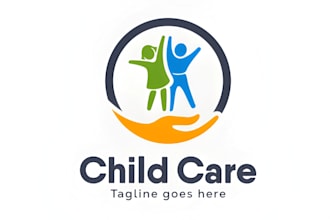 make beautiful childcare, daycare, institute, university and preschool logo