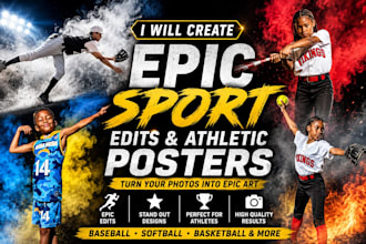 create epic sports posters and athletic photo edits