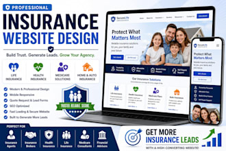 build insurance website, life insurance website, and health insurance website