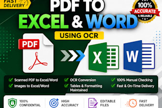 convert PDF to excel and word using ocr