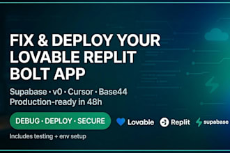 fix deploy lovable replit bolt lovable supabase rocket new v0 cursor ai base44