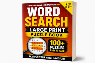 design eye catching puzzle and activity covers for kdp books