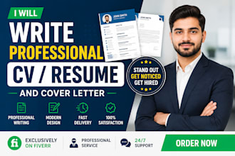 write professional CV resume an