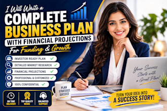 write a complete business plan with financial projections and loan approval