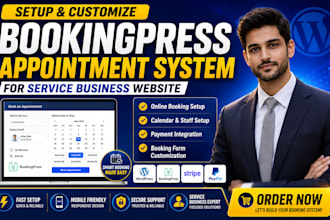 setup bookingpress appointment system for service business website