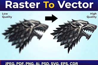 vectorize logo,vector tracing,redraw and convert to vector quickly