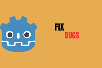 arreglaré errores y bugs en tu juego de godot