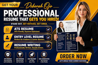 write a professional ats resume for entry level and job seekers