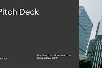 design pitch deck and business presentation