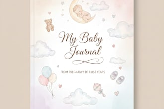 design a beautiful custom baby memory journal