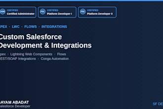 be your salesforce developer for apex lwc and integrations