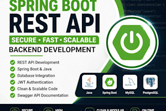 build spring boot rest API with secure backend system