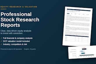 create a professional stock research report