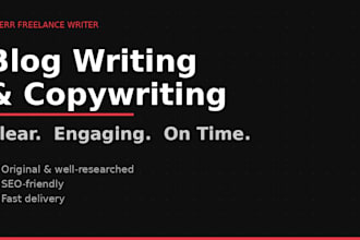 write SEO blog posts and website copy that converts