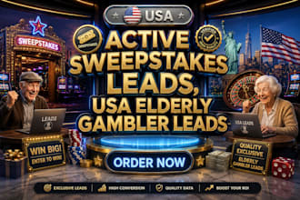 give fresh sweepstak leads, USA elderly gambler leads