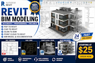 do revit bim modeling, cad to revit and PDF to revit conversion