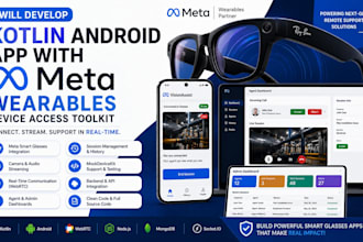 develop a kotlin android app with meta wearables device access toolkit