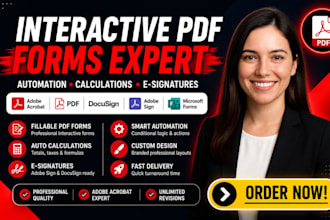 create interactive PDF forms with calculations, automation and e signatures