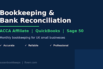 do your monthly bookkeeping and bank reconciliation