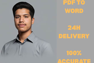 convert PDF to word urdu english handwritten typing 24h