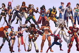 make 2d pixel art characters and fluid sprite sheets