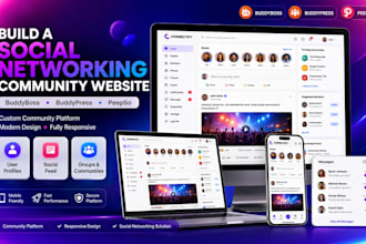 build social networking website with buddyboss buddypress peepso community