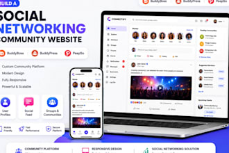 build social networking website with buddyboss buddypress peepso community lms