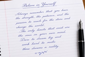 beautiful handwritten notes, assignments and documents